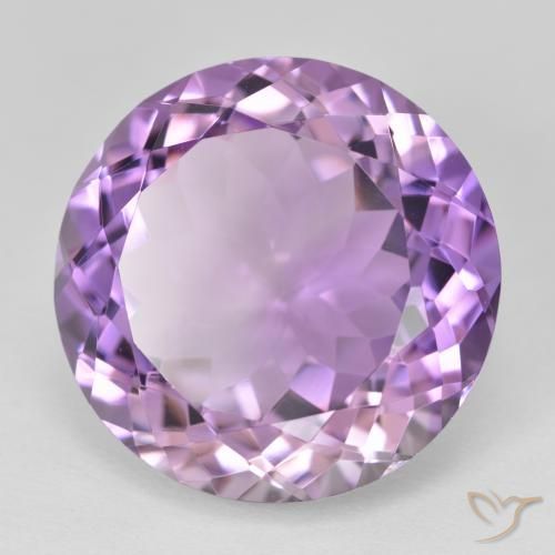 Ametista Viola rosa medio naturale da 26.80 ct, Rotondo, VVS