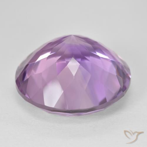 Ametista Viola rosa medio naturale da 26.80 ct, Rotondo, VVS