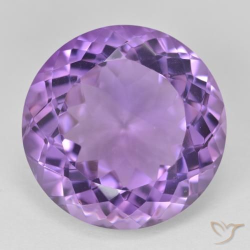 25.64ct Naturale Viola tendente al rosa Ametista, Rotondo, VVS-VS