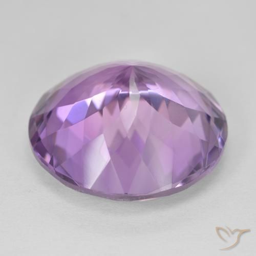 Ametista Viola tendente al rosa naturale da 23.92 ct, Rotondo, VVS-VS