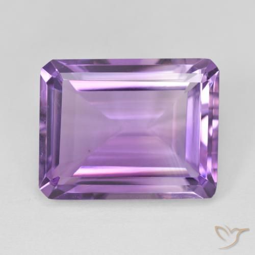 16.17ct Naturale Viola tendente al rosa Ametista, Taglio smeraldo, VVS-VS