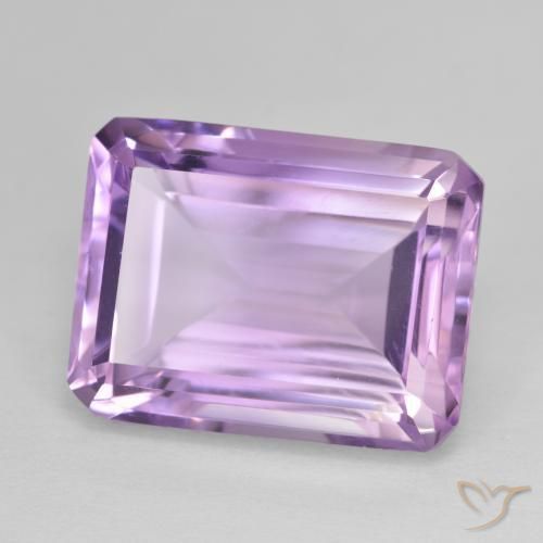 Ametista Viola tendente al rosa naturale da 18.72 ct, Ottagonale / Taglio smeraldo, VVS-VS
