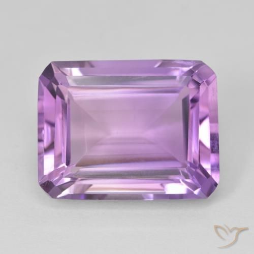 16.33ct Naturale Viola tendente al rosa Ametista, Taglio smeraldo, VS