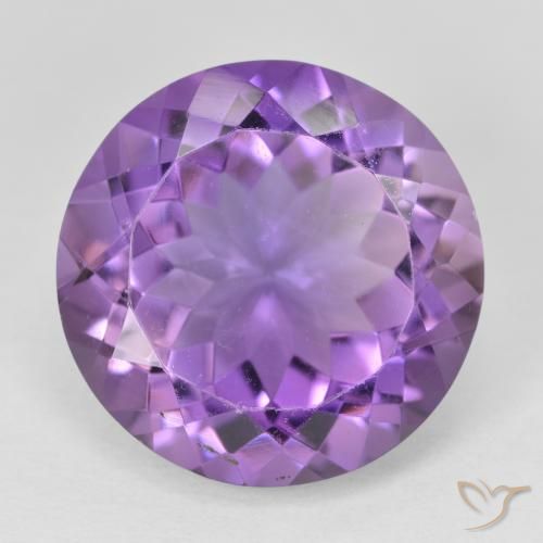 12.47ct Naturale Viola tendente al rosa Ametista, Rotondo, VVS