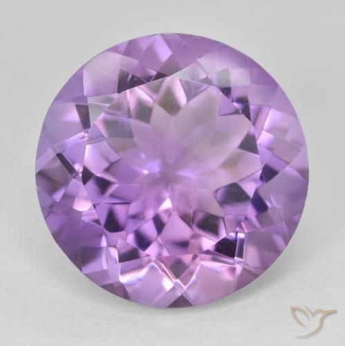 12.86ct Naturale Viola rosa medio Ametista, Rotondo, VVS