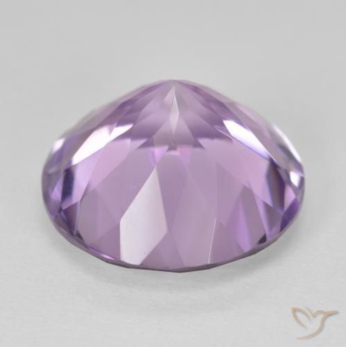 Ametista Viola tendente al rosa naturale da 12.84 ct, Rotondo, VVS