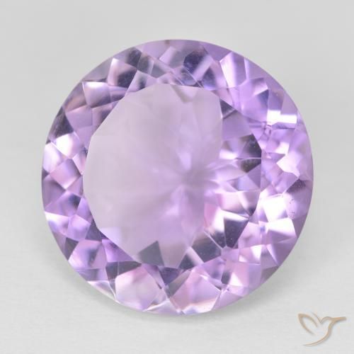 Ametista Viola medio naturale da 11.38 ct, Rotondo, VVS-VS