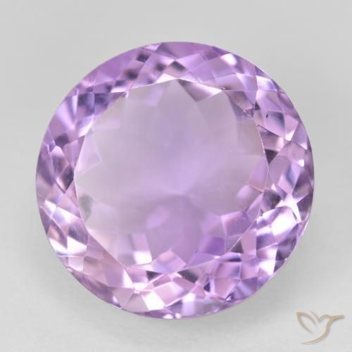 Ametista Viola rosa medio naturale da 14.47 ct, Rotondo, VVS-VS