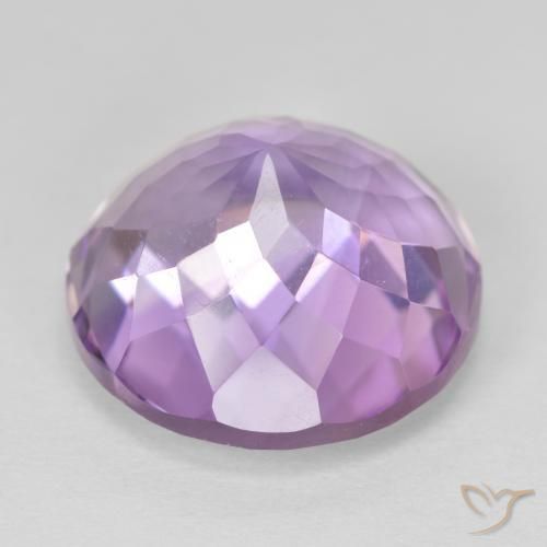 Ametista Viola rosa medio naturale da 14.47 ct, Rotondo, VVS-VS