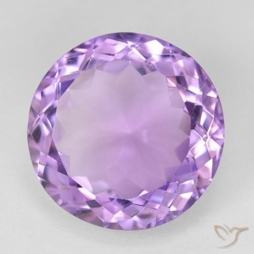 Ametista Viola medio naturale da 13.48 ct, Rotondo, VVS-VS