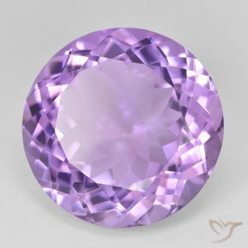 Ametista Viola medio naturale da 25.83 ct, Rotondo, VVS