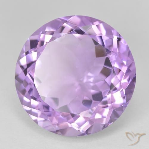 Ametista Viola medio naturale da 25.66 ct, Rotondo, VVS