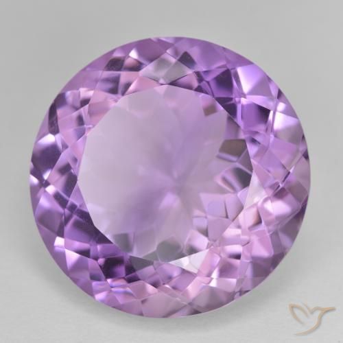 Ametista violaceo naturale da 24.28 ct, Rotondo, VVS