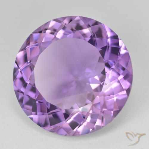 Ametista Viola medio naturale da 22.99 ct, Rotondo, VVS