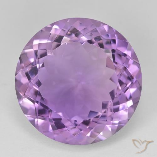 25.45ct Naturale Medium Light Purplish-Violet Ametista, Rotondo, VVS