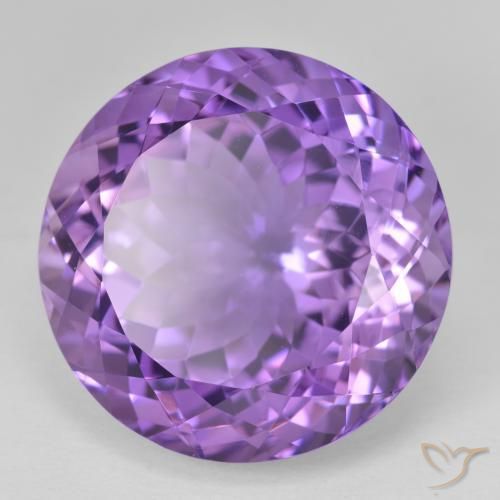 Ametista Viola scuro naturale da 29.03 ct, Rotondo, VVS