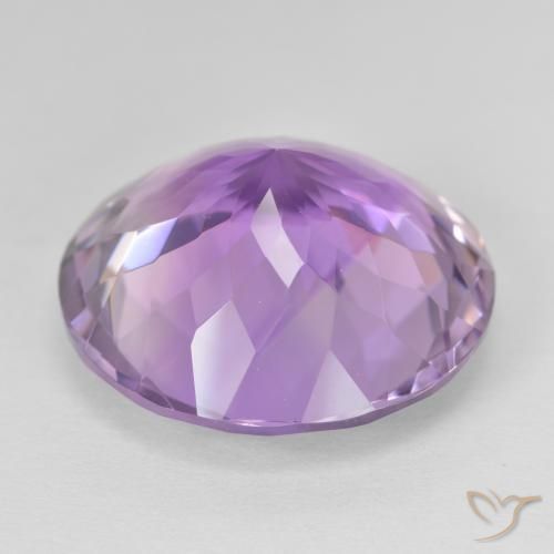 Ametista Medium Light Purplish-Violet naturale da 23.46 ct, Rotondo, VVS