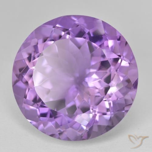 Ametista Viola tendente al rosa naturale da 25.91 ct, Rotondo, VVS