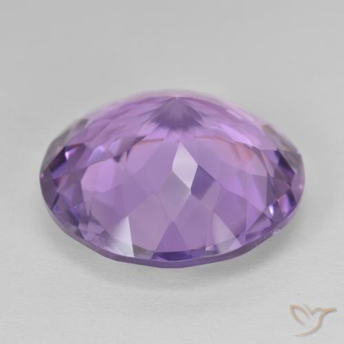 Ametista Medium Light Purplish-Violet naturale da 22.72 ct, Rotondo, VVS
