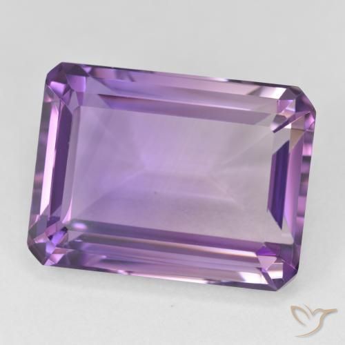 Ametista Viola medio naturale da 24.96 ct, Ottagonale / Taglio smeraldo, VVS-VS