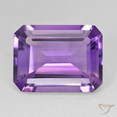Ametista viola vivido naturale da 17.51 ct, Ottagonale / Taglio smeraldo, VVS-VS