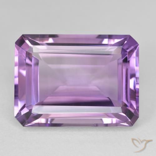 22.42ct Naturale Viola medio Ametista, Taglio smeraldo, VVS