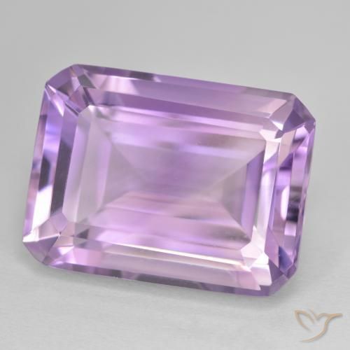 Ametista Medium Light Purplish-Violet naturale da 24.01 ct, Ottagonale / Taglio smeraldo, VVS