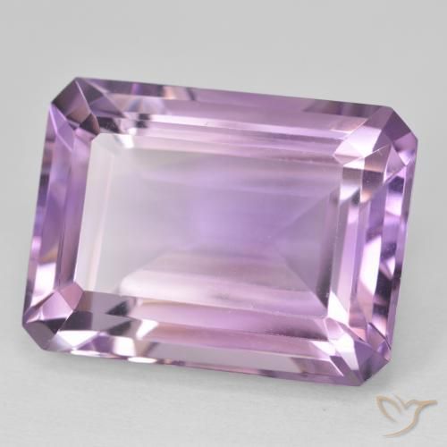 Ametista Viola rosa medio naturale da 24.54 ct, Ottagonale / Taglio smeraldo, VVS