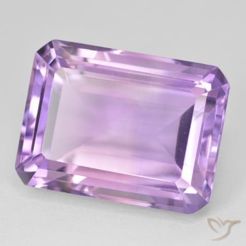 Ametista Viola tendente al rosa naturale da 24.90 ct, Ottagonale / Taglio smeraldo, VVS