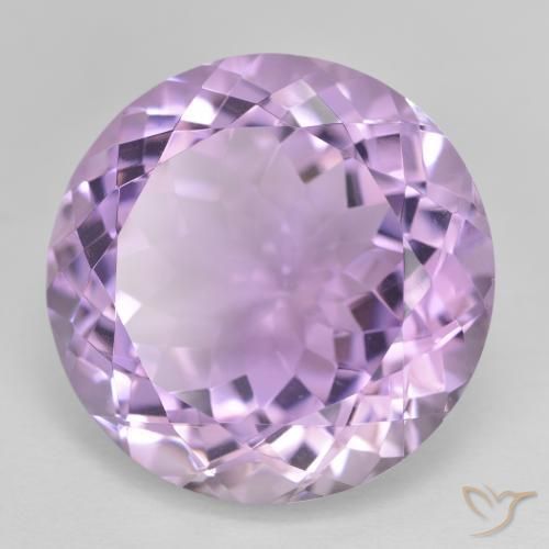 Ametista Viola tendente al rosa naturale da 26.13 ct, Rotondo, VVS