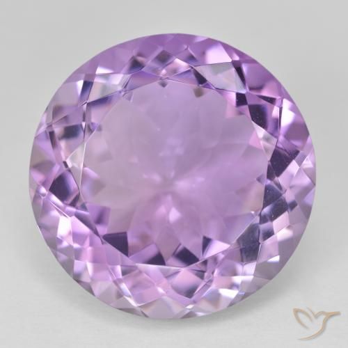 25.75ct Naturale Viola tendente al rosa Ametista, Rotondo, VVS