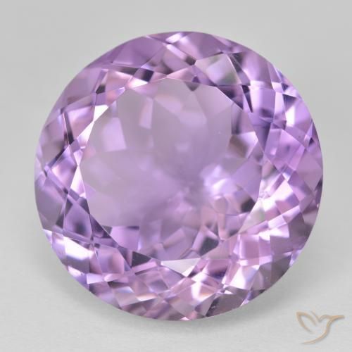Ametista Viola tendente al rosa naturale da 26.75 ct, Rotondo, VVS