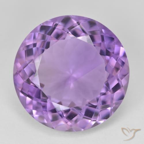 24.86ct Naturale Viola tendente al rosa Ametista, Rotondo, VVS
