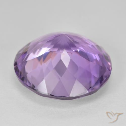 Ametista Viola tendente al rosa naturale da 24.86 ct, Rotondo, VVS