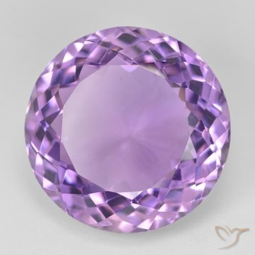 Ametista Viola medio naturale da 26.15 ct, Rotondo, VVS