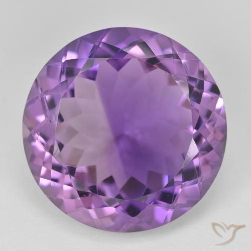 24.55ct Naturale Viola medio Ametista, Rotondo, VVS
