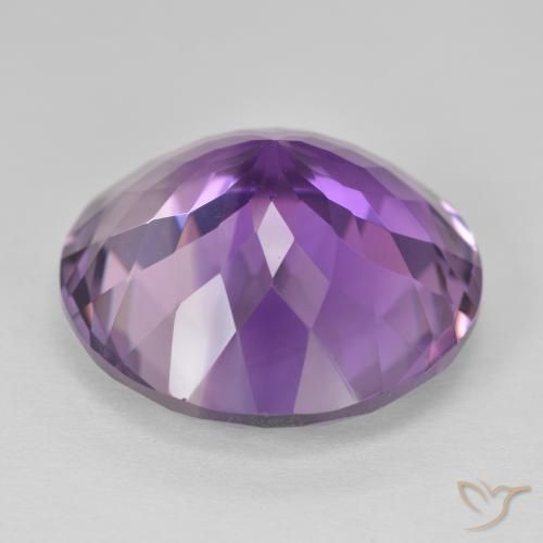 Ametista Viola medio naturale da 24.55 ct, Rotondo, VVS