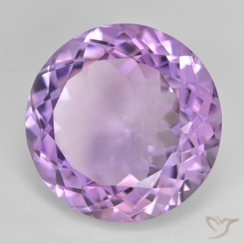 Ametista Viola tendente al rosa naturale da 26.00 ct, Rotondo, VVS