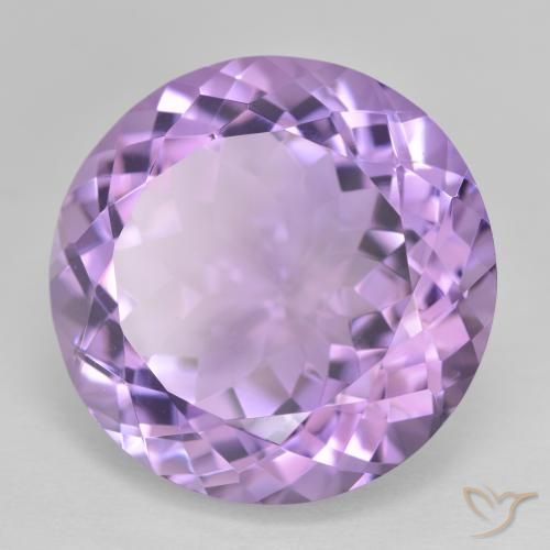 Ametista Viola tendente al rosa naturale da 26.02 ct, Rotondo, VVS