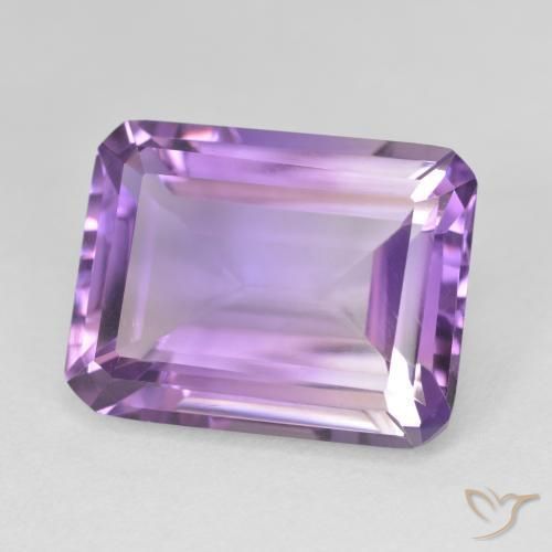 Ametista Viola medio naturale da 16.89 ct, Ottagonale / Taglio smeraldo, VVS-VS