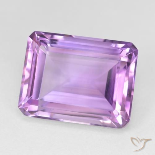 Ametista Viola rosa medio naturale da 19.33 ct, Ottagonale / Taglio smeraldo, VVS-VS