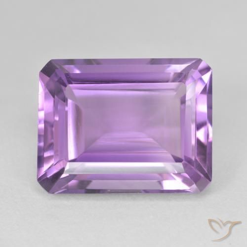 17.67ct Naturale Viola tendente al rosa Ametista, Taglio smeraldo, VVS-VS