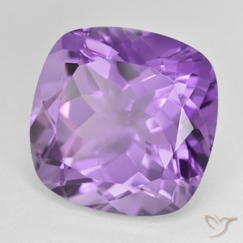 Ametista Deep Iris Violetta naturale da 22.37 ct, Cuscino, VVS-VS