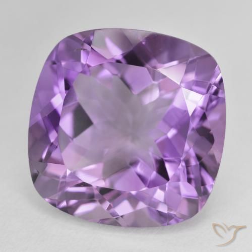 Ametista Viola medio naturale da 22.72 ct, Cuscino, VVS