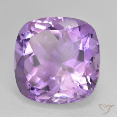Ametista Viola tendente al rosa naturale da 13.73 ct, Cuscino, VVS
