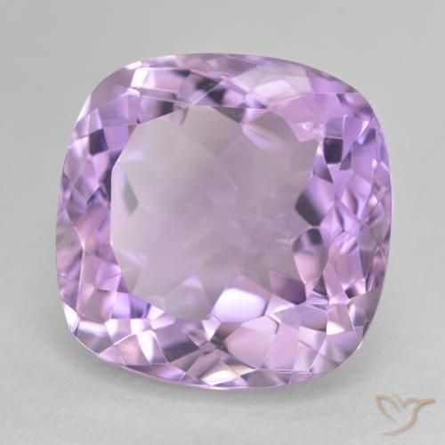 Ametista Viola tendente al rosa naturale da 14.24 ct, Cuscino, VVS
