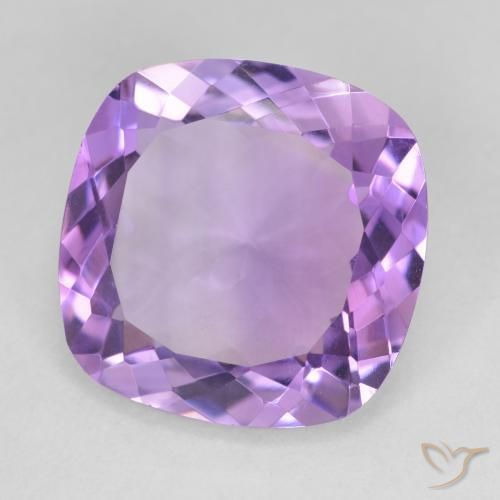 Ametista Viola medio naturale da 10.76 ct, Cuscino, VVS