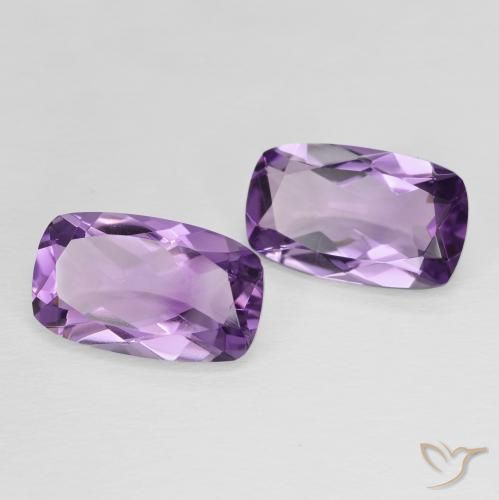 Gemme di Ametista violaceo naturale da 10.59 ct, Cuscino, VVS-VS