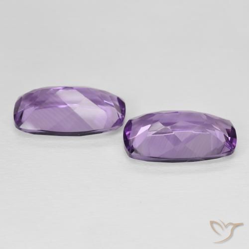 Gemme di Ametista violaceo naturale da 10.59 ct, Cuscino, VVS-VS