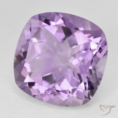 Ametista Viola rosa medio naturale da 12.25 ct, Cuscino, VVS
